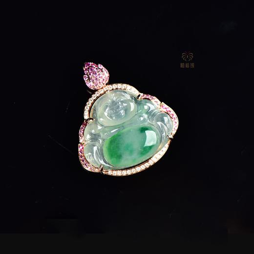 【心开见佛】飘绿翡翠佛公   GZ12302019 商品图2