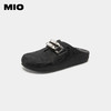 MIO米奥老钱风包头拖复古印花穆勒拖懒人一脚蹬拖鞋凉鞋平底鞋女M234226828 商品缩略图0