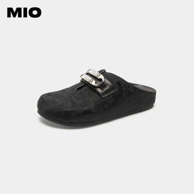MIO米奥老钱风包头拖复古印花穆勒拖懒人一脚蹬拖鞋凉鞋平底鞋女M234226828