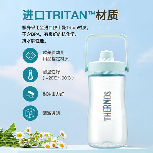 膳魔师（THERMOS）Tritan波波桶大容量水杯运动健身水壶 商品图3