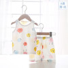 【49元/2套】婴儿儿童背心睡衣套装，A类纯棉，舒适透气，多种颜色可选，无荧光剂，宽松圆领，时尚百搭，夏季薄款网眼棉，男女宝宝小童，1岁-3岁无袖短裤两件套 商品缩略图6