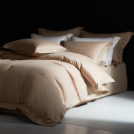 佳丽斯100S贡缎床上四件套轻奢高级感纯棉全棉被套长绒棉床笠光影空间 商品图7