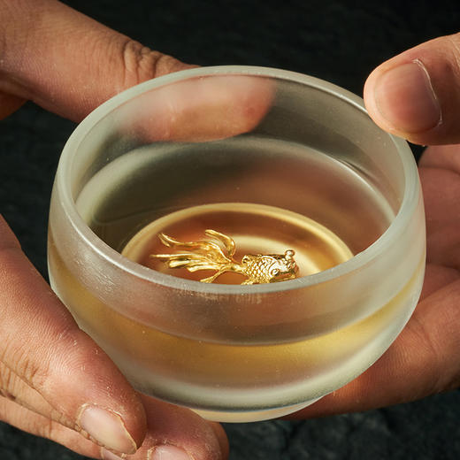 【日用百货】-镶银琉璃茶杯主人杯单杯盏杯功夫茶具 商品图3