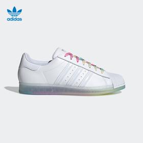 Adidas/阿迪达斯三叶草新款板鞋男女鞋彩虹水晶底贝壳鞋运动休闲鞋GW9682