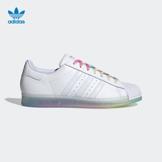 Adidas/阿迪达斯三叶草新款板鞋男女鞋彩虹水晶底贝壳鞋运动休闲鞋GW9682 商品图0