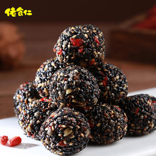 佬食仁六珍黑芝麻丸整箱九蒸九晒无添加蔗糖健康零食孕妇独立包装 商品图3