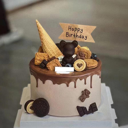 朱古力小熊-网红生日蛋糕 商品图0