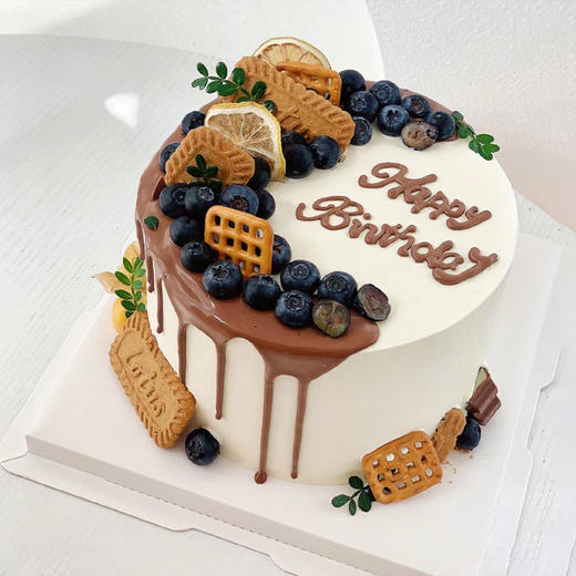 焦糖蓝莓-水果生日蛋糕 商品图0