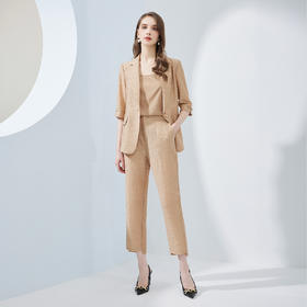 NF110斯尔丽瑟俪2023夏季新款小西服九分裤显瘦女式套装
