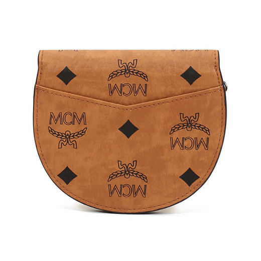 MCM 女士Patricia Visetos系列干邑色人造革小号钱包斜挎包 MYSAAPA03CO001 商品图3