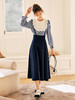 OLrain欧芮儿法式藏青色吊带半身裙女夏季2023新款高腰A字伞摆裙 商品缩略图3