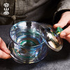 【日用百货】-焕彩金银烧玻璃盖碗耐热加厚三才茶碗 商品缩略图2