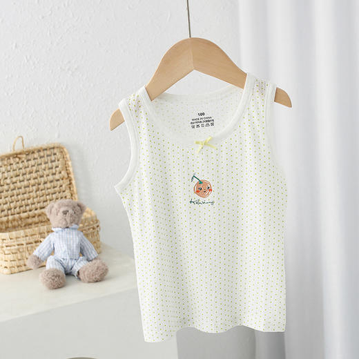 【捡漏价39元/3件】新款女宝甜美背心上衣，A类纯棉，0甲醛0荧光0硅油，无骨缝制，多种款式可选，舒适又凉快，男童网眼工字背心，儿童棉可爱打底衫A类sh 商品图7