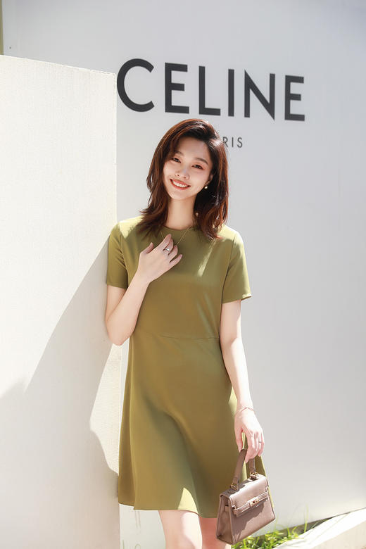 火桐hooton28姆米重绉修身真丝连衣裙YT2053 商品图0