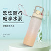水杯大容量700ml喝水壶夏天吸管女生手提渐变运动刻度便携水杯YXRY60126 商品缩略图0