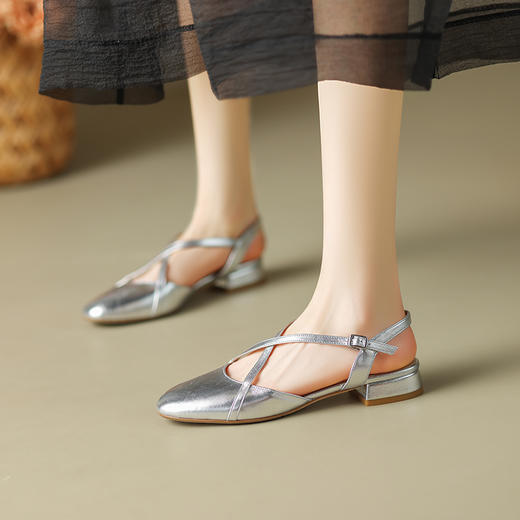 简约舒适，圆头包头爆款玛丽珍凉鞋QQJ-786F 商品图0