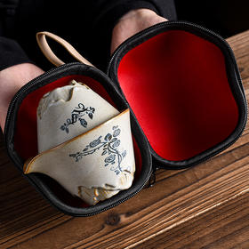 【日用百货】-草木灰日式复古便携式旅行茶具小套装