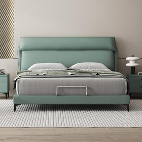 喜梦宝科技布床现代简约布艺床卧室家具北欧主卧软包床猫抓皮