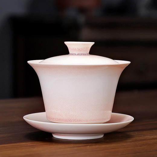 【日用百货】-窑变陶瓷三才盖碗简约泡茶碗茶杯 商品图0