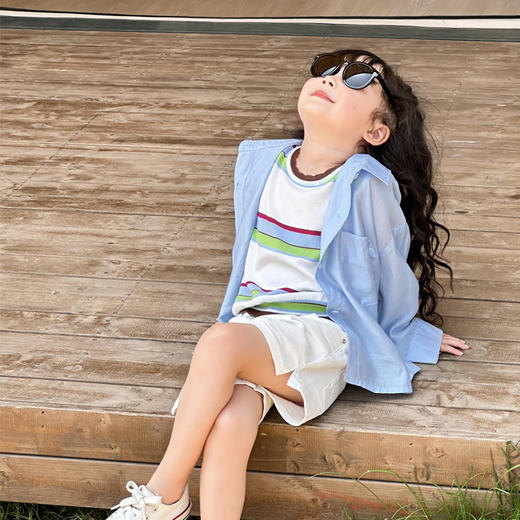 女童防晒衬衫夏装新款洋气韩版亲子装衬衣轻薄款儿童空调衫外套潮_HLY 商品图2