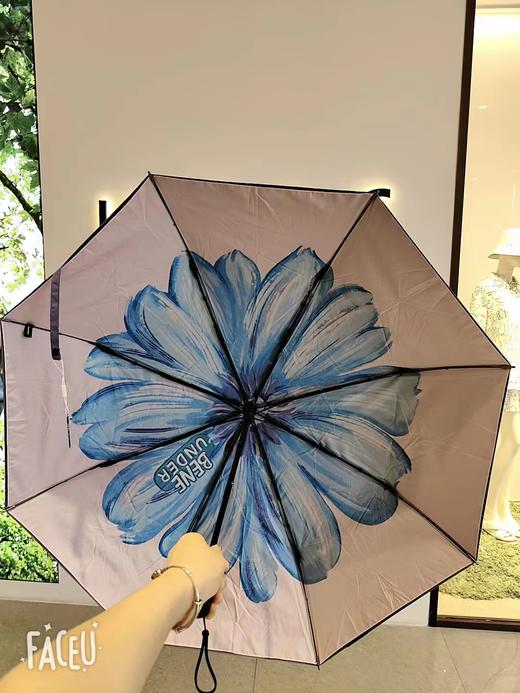 蕉下双层小黑伞遮阳伞经典大花黑胶防晒伞女晴雨两用雨伞UPF50+ 1件装 商品图0