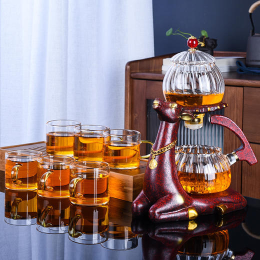 【日用百货】-网红懒人茶具套装家用功夫泡茶小套玻璃自动茶杯 商品图0