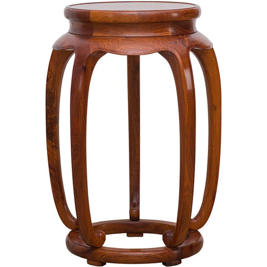 红木彭牙鼓腿五足带托泥香几 商品图5