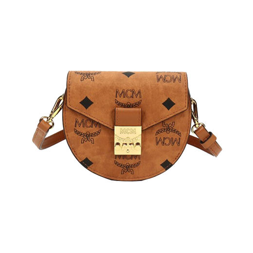 MCM 女士Patricia Visetos系列干邑色人造革小号钱包斜挎包 MYSAAPA03CO001 商品图0