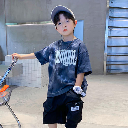 反光潮牌童装男童短袖夏季2023年新款韩版儿童T恤服装中大童半袖 商品图2