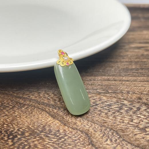 和田玉吊坠-如意扣无事牌 商品图0