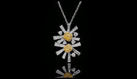 「烟花」黄钻项链