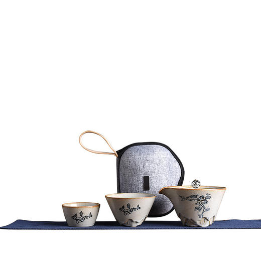 【日用百货】-草木灰日式复古便携式旅行茶具小套装 商品图4