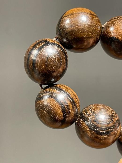 东帝汶虎皮沉香大珠手链，顺丰包邮 商品图14