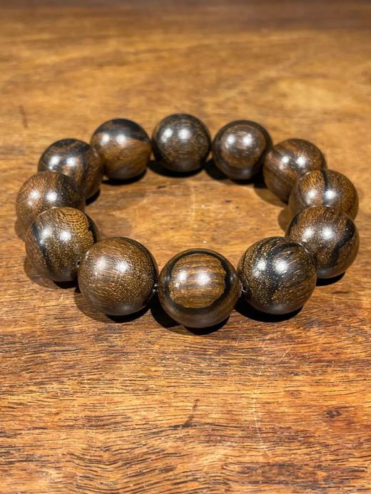 东帝汶虎皮沉香大珠手链，顺丰包邮 商品图5