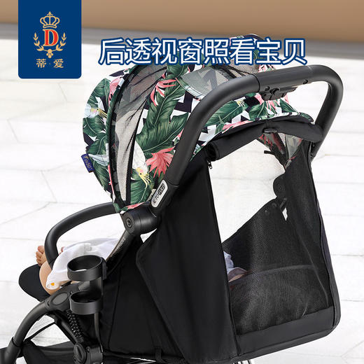 蒂爱新生儿车可坐可躺一键收车轻便折叠婴儿推车儿童伞车宝宝推车 商品图1