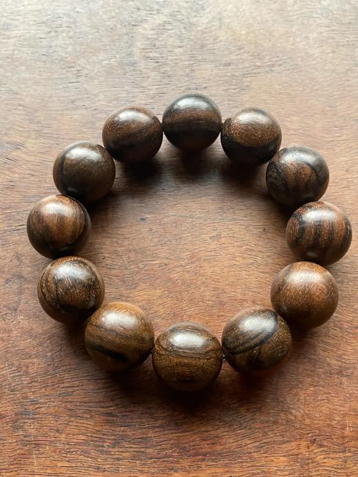 东帝汶虎皮沉香大珠手链，顺丰包邮 商品图8