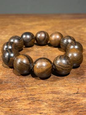 东帝汶虎皮沉香大珠手链，顺丰包邮