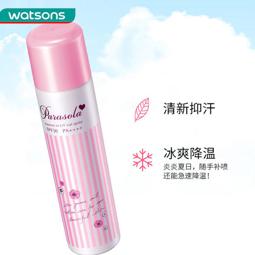 屈臣氏日本Naris娜丽丝防晒喷雾小阳伞抑汗冰爽110g 商品图3