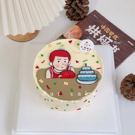 篮球小子/灌篮高手手绘蛋糕-低糖处理无添加
