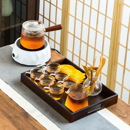 蒸汽煮茶器黑茶煮茶壶整套玻璃茶具套装家用泡茶壶电陶炉茶炉小型 商品图8