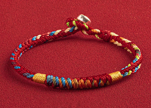 五彩绳手链，手工编织，传统工艺，小清新手绳 商品图0