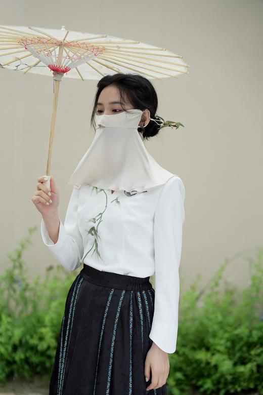 逸红颜周末小集市#真丝全护防晒面罩「丝柔」6A级素绉缎面料 眼角到颈部全方位防晒 商品图1