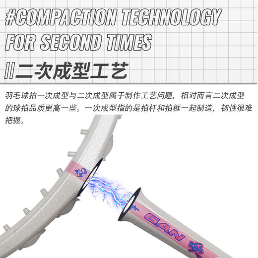 国羽严选|的幸黄厂浪凎全碳素纤维攻守兼备羽毛球拍单拍 商品图3