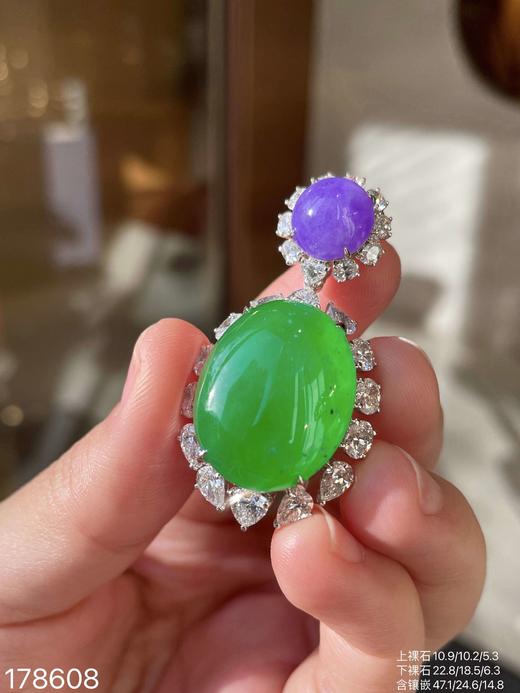 帝王紫➕木那艳绿蛋面吊坠【178608】具体价格微信咨询 商品图5