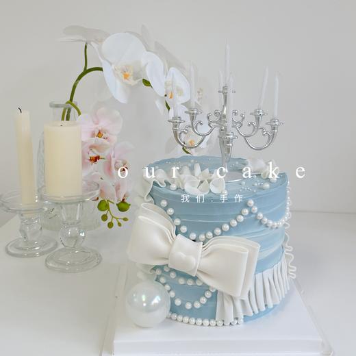 蓝色烛台蝴蝶仙女-加高艺术蛋糕（收货时间需要在下午3点后） 商品图1