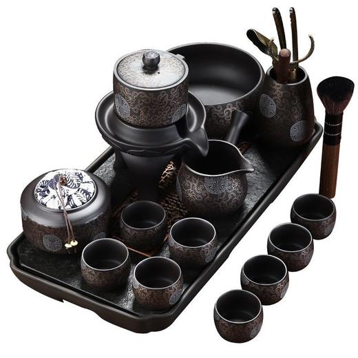 茶具套装黑泥紫砂自动茶具全套懒人防烫家用客厅办公茶壶整套茶具 商品图4