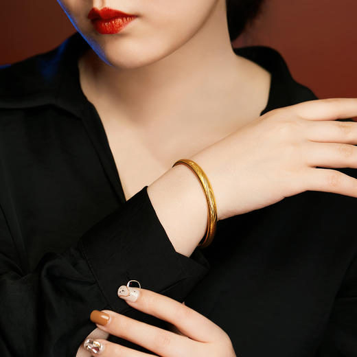 宫匠造办 宫廷福佑 皇家龙镯/皇家凤镯黄金手镯 商品图7