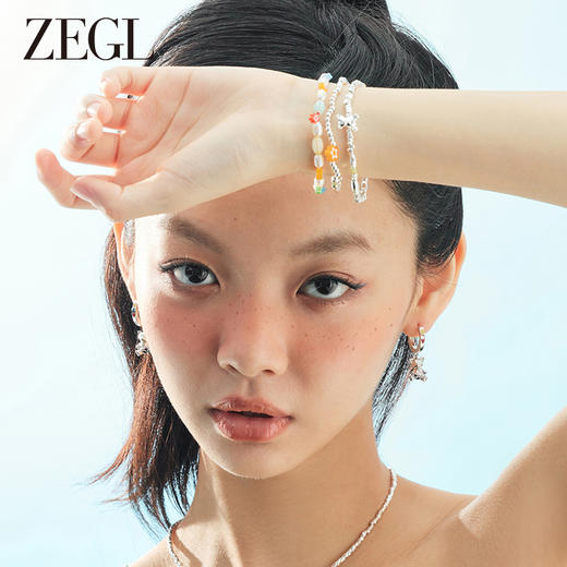 ZEGL设计师小熊系列碎银子淡水珍珠手链女生轻奢小众精致手饰 商品图4