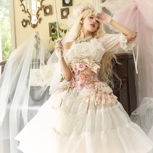 【现货】衬裙 玻璃纱暴力A三段/四段 古典玩偶 Lolita 商品图3