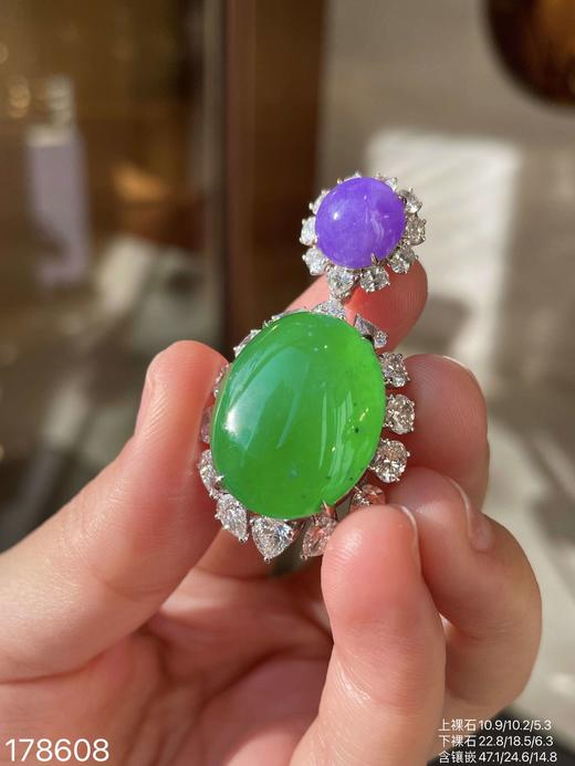 帝王紫➕木那艳绿蛋面吊坠【178608】具体价格微信咨询 商品图2